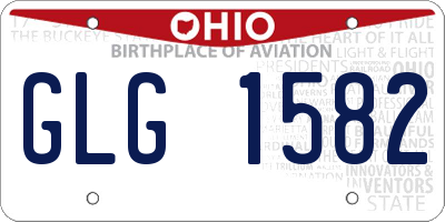 OH license plate GLG1582