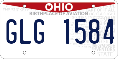 OH license plate GLG1584