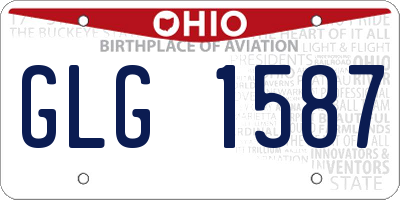 OH license plate GLG1587