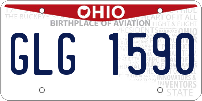 OH license plate GLG1590