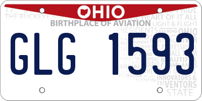 OH license plate GLG1593