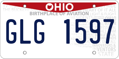 OH license plate GLG1597