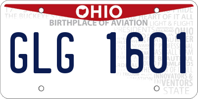 OH license plate GLG1601