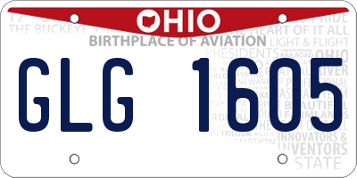 OH license plate GLG1605
