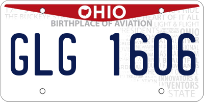OH license plate GLG1606