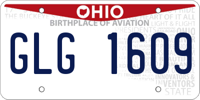 OH license plate GLG1609