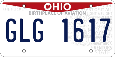 OH license plate GLG1617