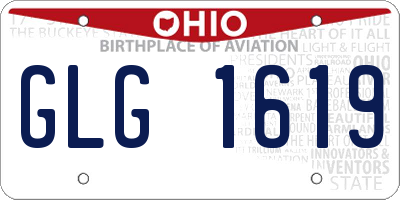 OH license plate GLG1619
