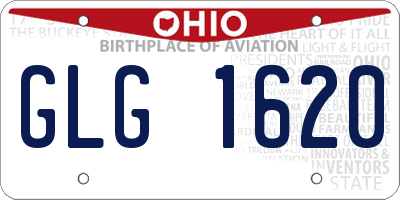 OH license plate GLG1620