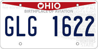 OH license plate GLG1622