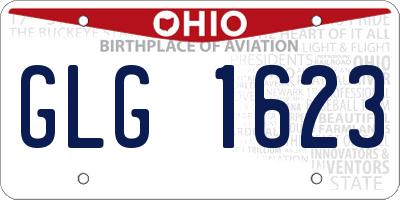 OH license plate GLG1623