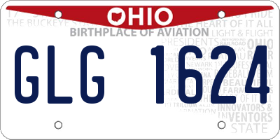 OH license plate GLG1624