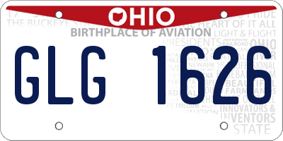 OH license plate GLG1626