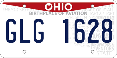 OH license plate GLG1628