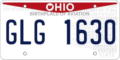OH license plate GLG1630