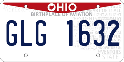 OH license plate GLG1632