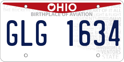 OH license plate GLG1634