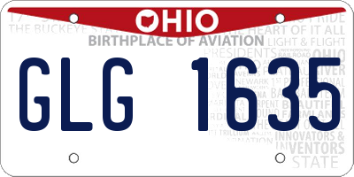 OH license plate GLG1635