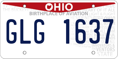 OH license plate GLG1637