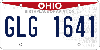 OH license plate GLG1641