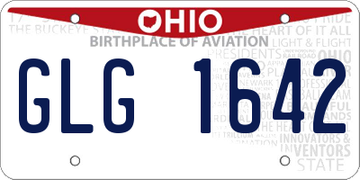 OH license plate GLG1642