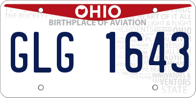 OH license plate GLG1643