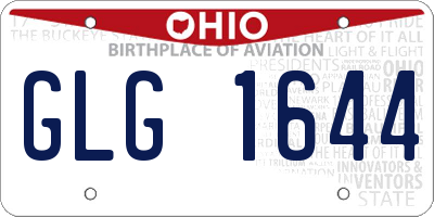 OH license plate GLG1644