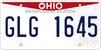 OH license plate GLG1645