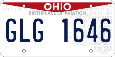 OH license plate GLG1646