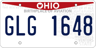 OH license plate GLG1648