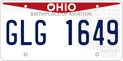 OH license plate GLG1649