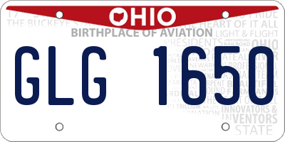 OH license plate GLG1650