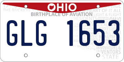 OH license plate GLG1653