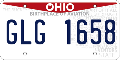 OH license plate GLG1658