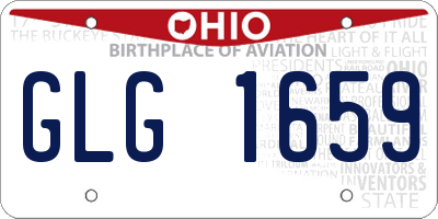 OH license plate GLG1659