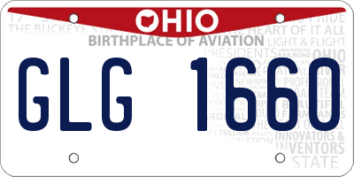 OH license plate GLG1660