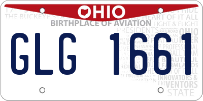OH license plate GLG1661