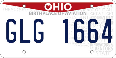 OH license plate GLG1664