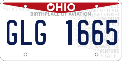 OH license plate GLG1665