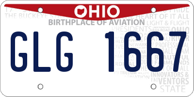 OH license plate GLG1667