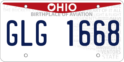 OH license plate GLG1668