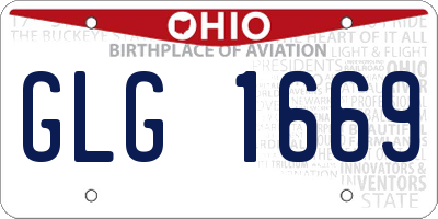 OH license plate GLG1669