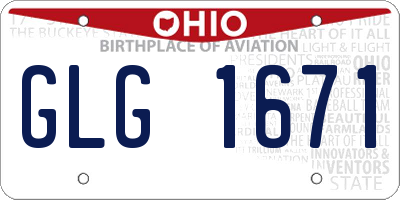 OH license plate GLG1671