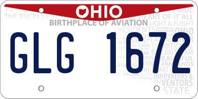 OH license plate GLG1672