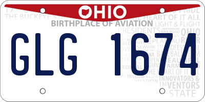 OH license plate GLG1674