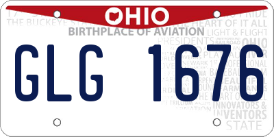 OH license plate GLG1676