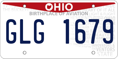 OH license plate GLG1679