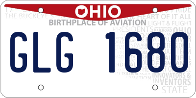 OH license plate GLG1680