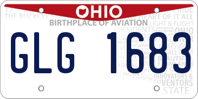 OH license plate GLG1683
