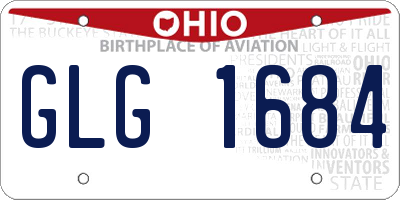 OH license plate GLG1684